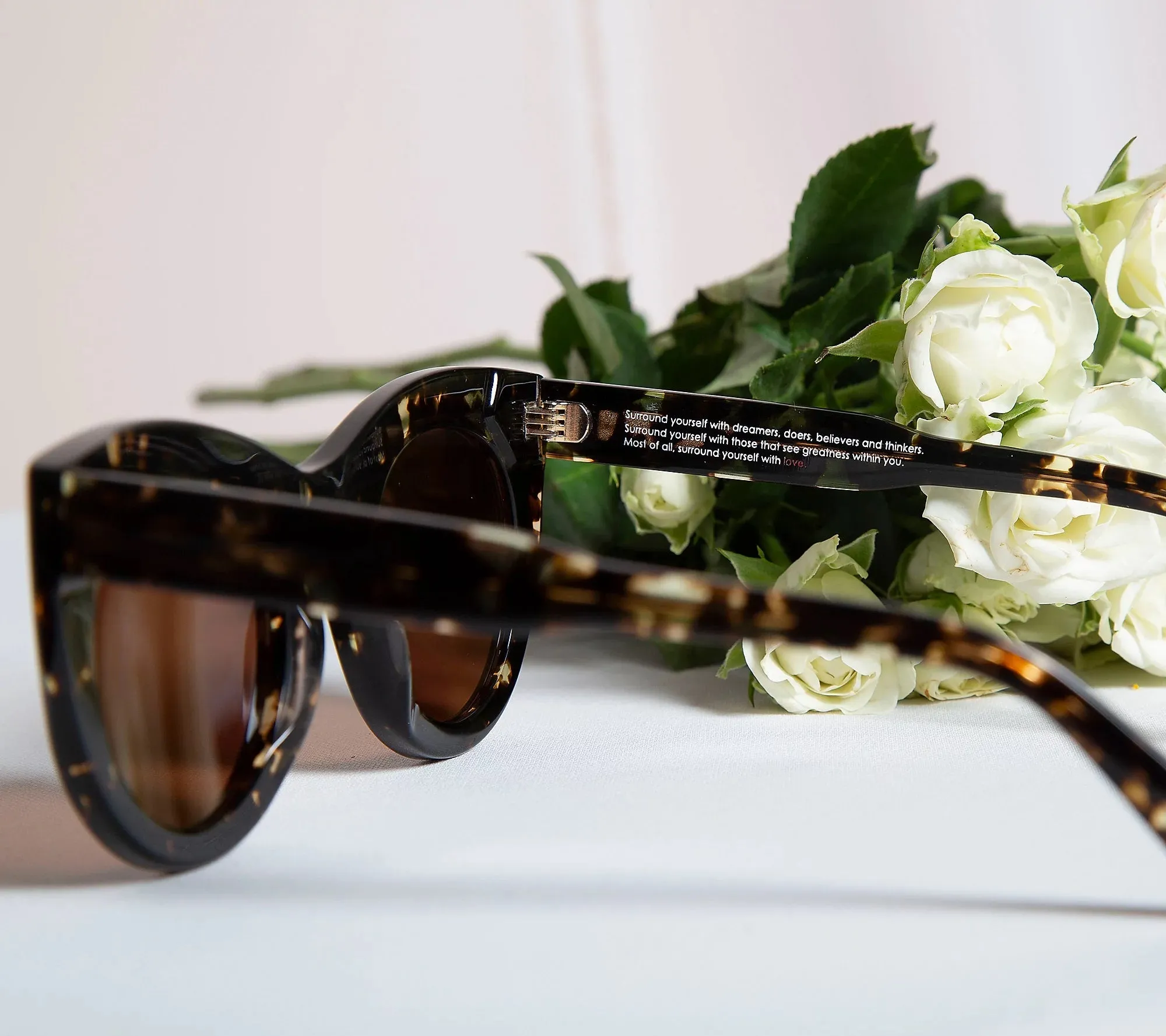 Peace Love World Reflective Soho Sunglasses Tortoise