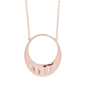 Radiance Open Pendant Necklace in Rose Gold