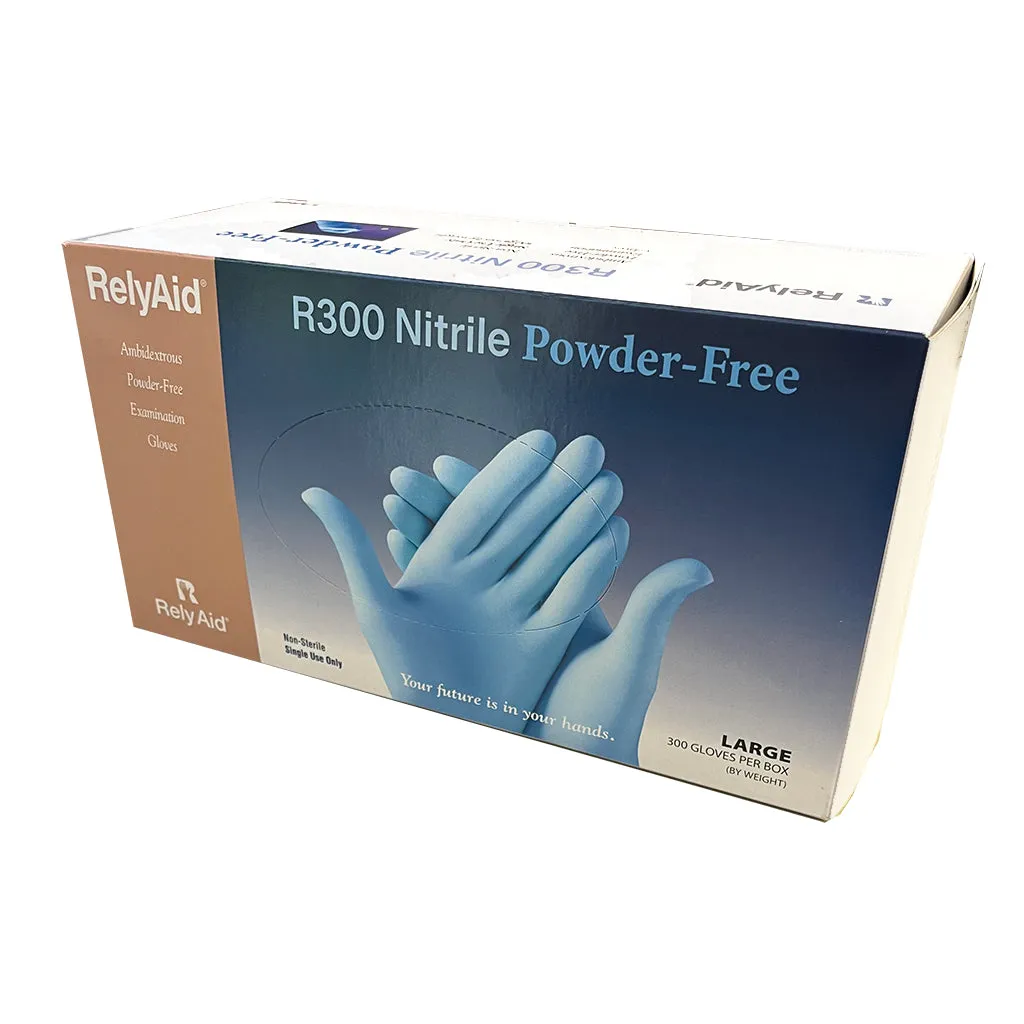 RelyAid R300 Nitrile Textured PF Gloves