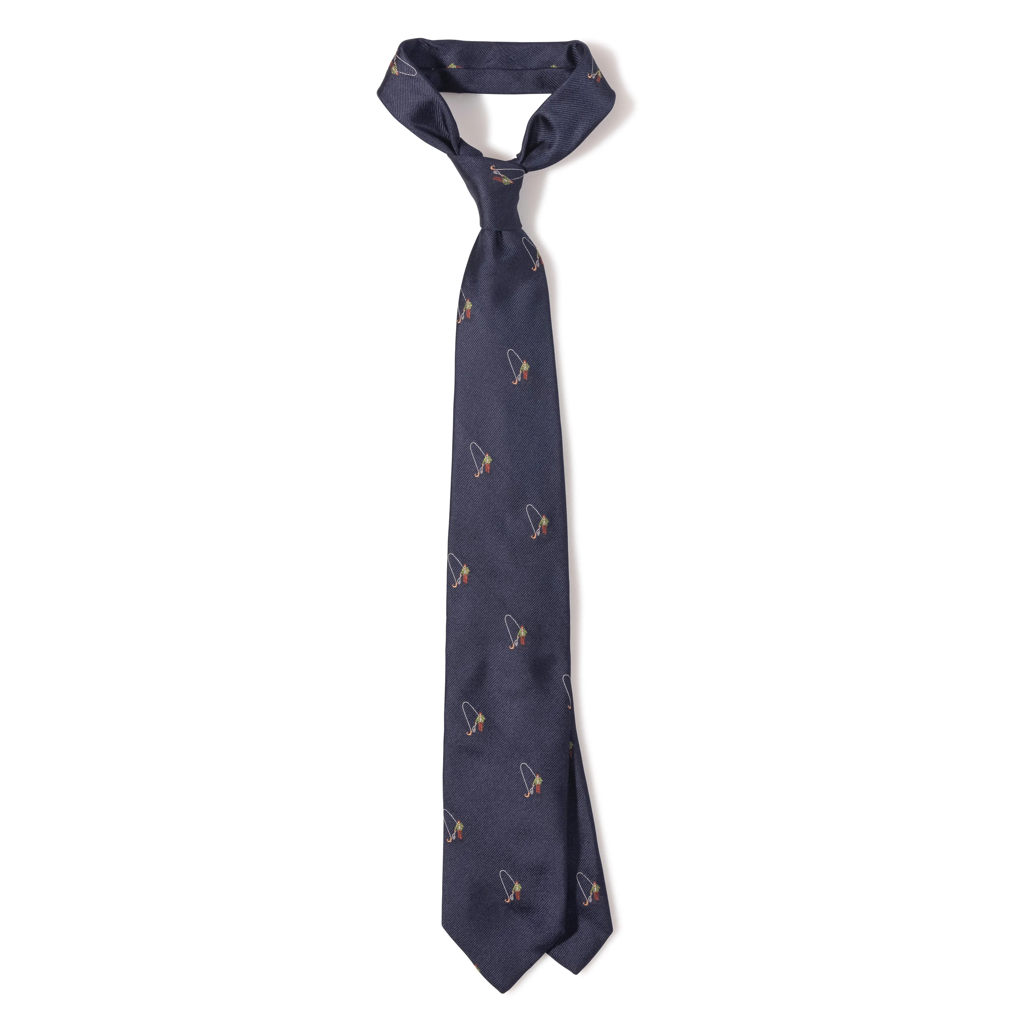 Silk Woven Fishing Tipped Tie