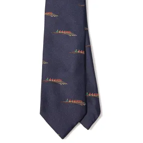 Silk Woven Rowing Tipped Tie