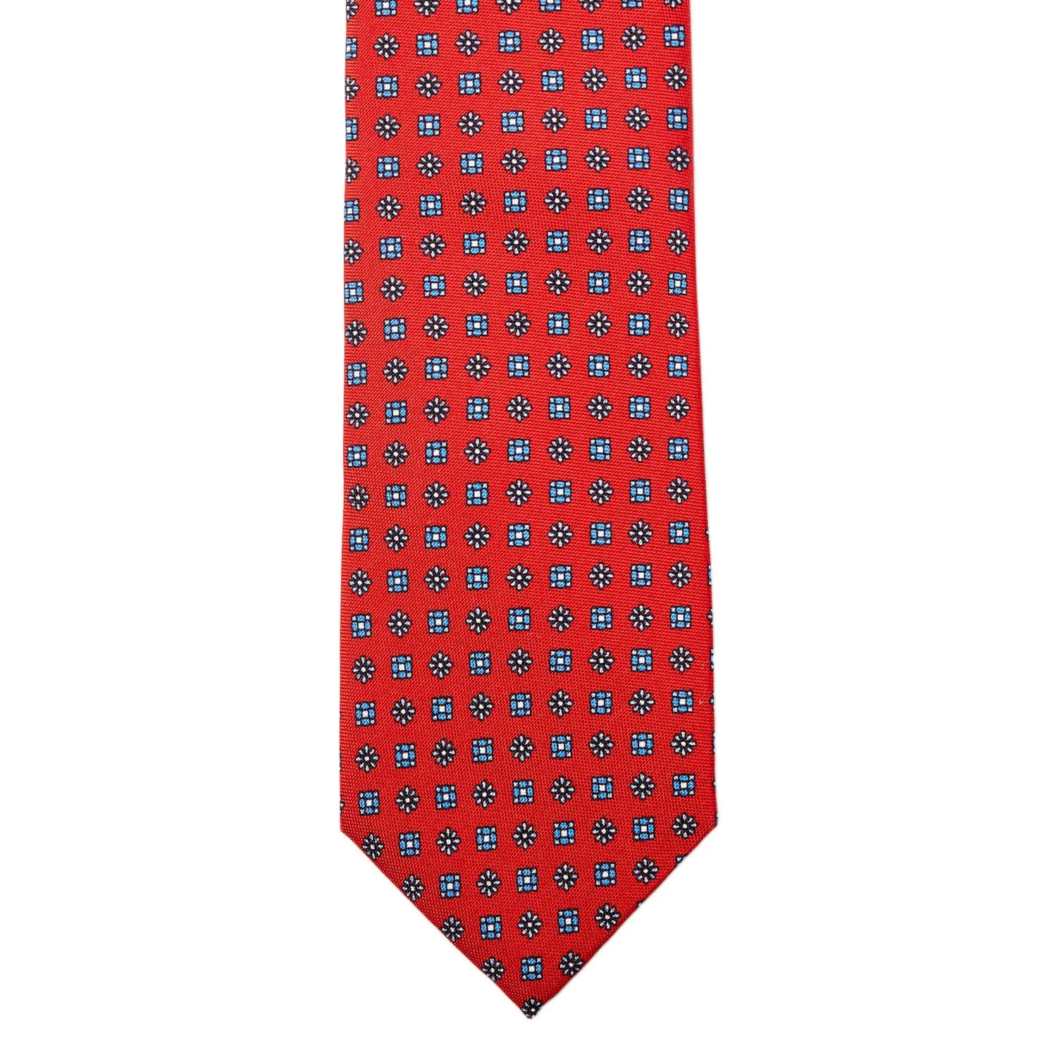 Sovereign Grade Red Floral 25oz Silk Hopsack Tie (150x8.5 cm)