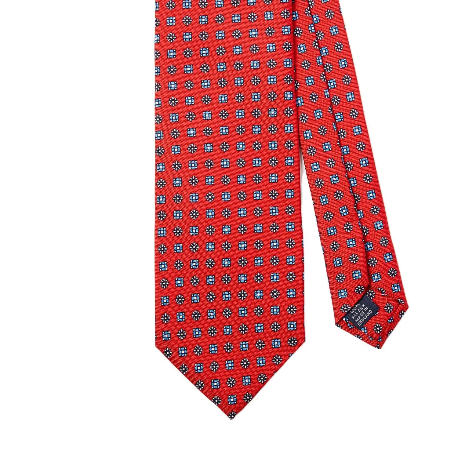 Sovereign Grade Red Floral 25oz Silk Hopsack Tie (150x8.5 cm)