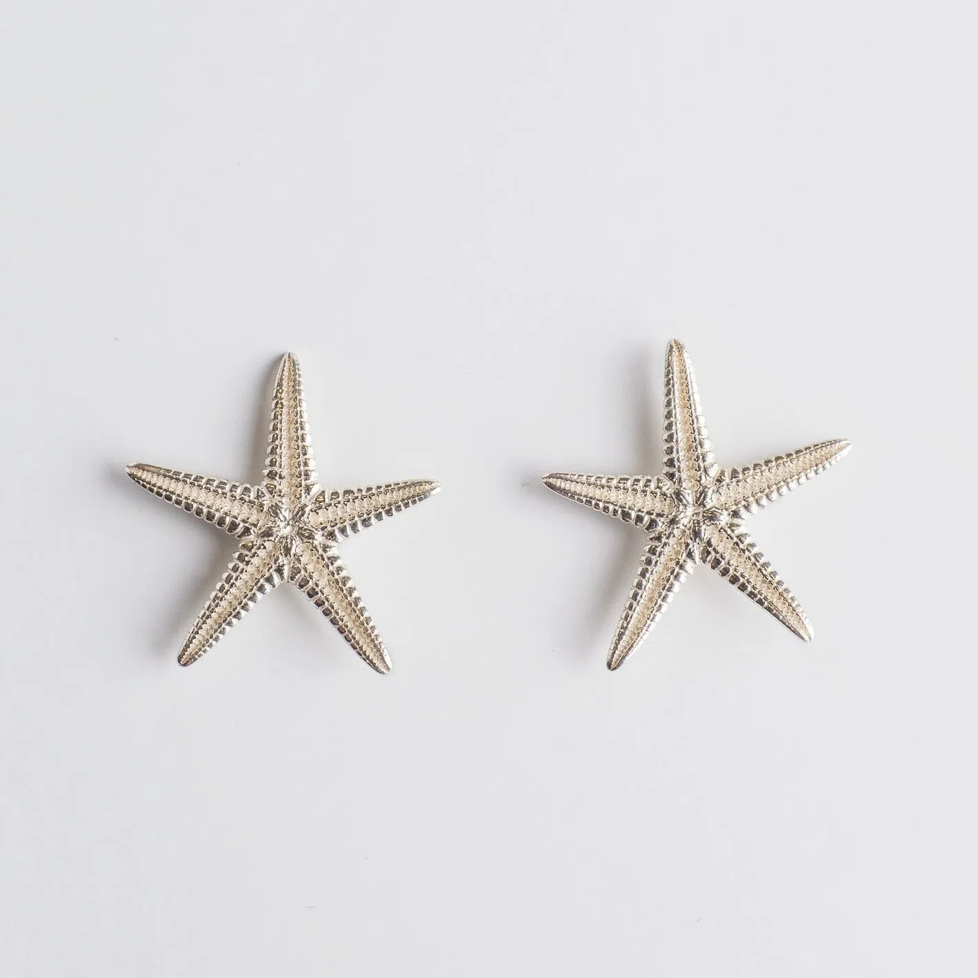 Starfish - stud earrings - silver 925