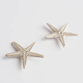 Starfish - stud earrings - silver 925